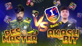 PES MASTER 🆚 AKASH BIT RANK 7  WORLD CHAMPIONSHIP🏆  തുല്യശക്തികൾ ഏറ്റുമുട്ടിയപ്പോൾ❤‍🔥 [upl. by Jerrilyn]