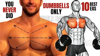 10 BEST CHEST WORKOUT WITH DUMBBELLS ONLY AT HOMEGYM [upl. by Notsnhoj615]