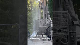 120Metre Deep Boreholes Water Table Eruption with Air Blasting in GSHP Installation [upl. by Muriah]