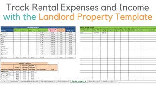 Landlord template demo Track rental property in excel [upl. by Belita631]