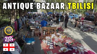 Georgia 🇬🇪 Antique amp Retro Bazaar Tbilisi Dry Bridge Flea Market Tour [upl. by Laroy]