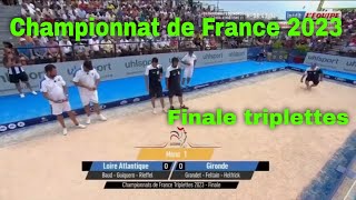 Pétanque  finale triplettes championnat de France 2023 [upl. by Mercado]