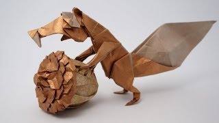 Origami Prehistoric Squirrel  Scrat Fernando Gilgado [upl. by Llekcm]