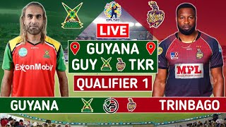 CPL 2023 Live Guyana Amazon Warriors vs Trinbago Knight Riders Live  GUY vs TKR Live Commentary [upl. by Rimahs]