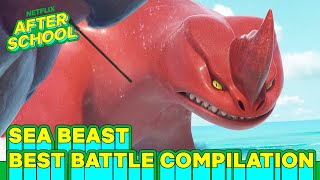 BEST Battles amp Action Moments in The Sea Beast  Netflix After School [upl. by Arikat]