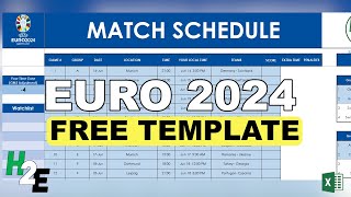 Free UEFA Euro 2024 Prediction and Schedule Template [upl. by Andra719]