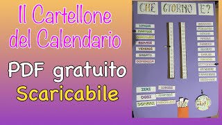 Cartellone del CALENDARIO PDF scaricabili gratuiti SCUOLA PRIMARIA [upl. by Liahkim]