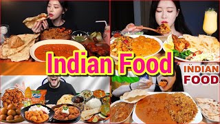 ASMR Foreigners Trying Indian Food Too Much  Mukbang [upl. by Volin]