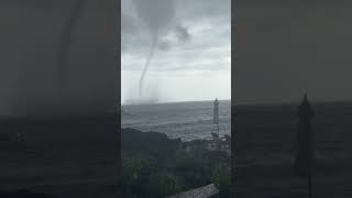 Tourists Thrilled to Witness Monster Waterspout Forming in Jamaica [upl. by Ennaeirrac]