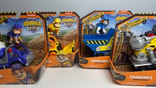 Paw Patrol Toys Unboxing  Rubble and Crew Vehicles  Mix Wheeler Rubble and Charger  ASMR [upl. by Eneiluj]