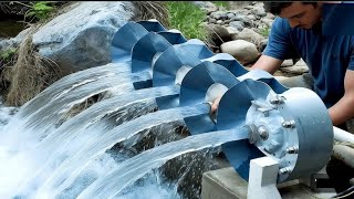 Man Builds Free Energy Hydroelectric Power Plant  Start to Finish Build By ChienTran [upl. by Llenreb]