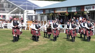 Scotland the Brave as Turriff Pipe Band start their arena march during 2023 Turriff Show [upl. by Anavahs]