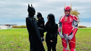 2023 KEATON BATMAN AND SUICIDE SQUAD KILL THE JUSTICE LEAGUE FLASH COSPLAY COSTUMES IN ACTION [upl. by Dominik]