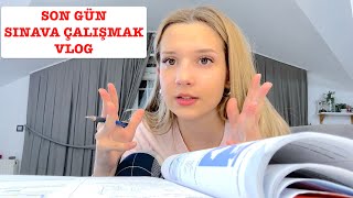 Sınava Bir Gün Kala Vlog Ecrin Su Çoban [upl. by Ahsiym]