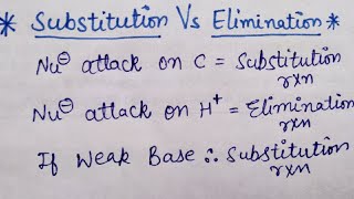 Substitution Vs Elimination Reactions Trick  Organic chemistry  JEE  NEET [upl. by Houser]