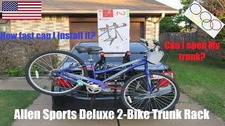 Allen Sports Deluxe 2Bike Trunk Rack [upl. by Llemrej]