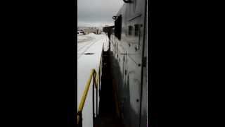 Starting a Locomotive GE C449W Dash9 Diesel Engine POV [upl. by Myrah]