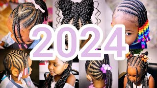 🔥👍2024 Best Little Girls Cornrows Braids Hairstyles Ideas  Cute Kids Hairstyles ♥️💯 [upl. by Ateekram246]