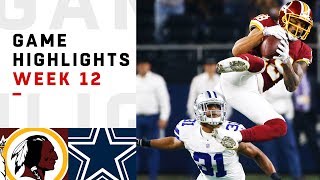 Redskins vs Cowboys Week 12 Highlights  NFL 2018 [upl. by Pyne797]