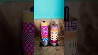 DIY washi tapes holder ⬛diy tapeholder washi tapes craftfromwaste crafterkhanak [upl. by Elvina]