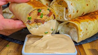 High Protein Meal Prep Chicken Bacon Ranch Burritos 🌯💪🏼 mealprep highprotein healthyrecipes [upl. by Otilrac860]