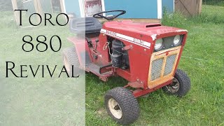 Vintage Toro 880 Riding Lawnmower Restoration [upl. by Lerad892]