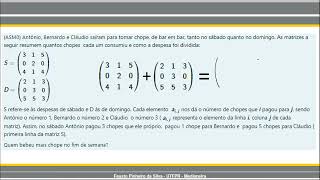 Adição de Matriz  Exemplo de Aplicação [upl. by Rebme196]