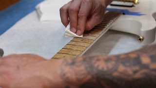 How To Clean a Guitar Fretboard by Kiesel Guitars [upl. by Garik]