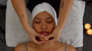 ASMR Facial  fall asleep deep relaxation whisper massage amp facial cupping [upl. by Ateloiv165]