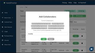 Adding a Collaborator to an AutoProctor Test [upl. by Lothar]