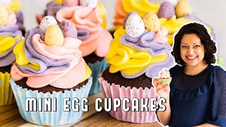 Chocolate Mini Egg Easter Cupcakes Recipe [upl. by Shriver832]