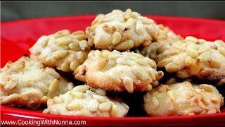 Pinoli Cookies  Rossellas Cooking with Nonna [upl. by Ardnoyek]