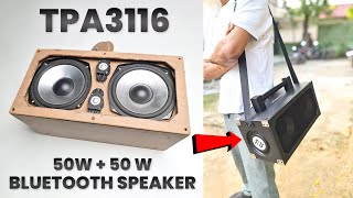 Building a Portable DIY Speaker  How To Make Bluetooth Boombox Speaker With TPA3116D2 50w50w [upl. by Gautious]