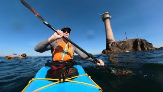 Lands End Cornwall UK  Sea Kayak  Longships Lighthouse  Sennen  Newlyn  Seals Jellyfish Scenery [upl. by Rondi]