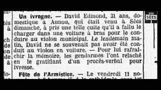 David ivrogne domestique 1938 Sées poste de police proces verbal [upl. by Yrnehnhoj]