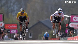 Julian Alaphilippe Flies Past Primoz Roglic At Fleche Wallonne [upl. by Ymarej]