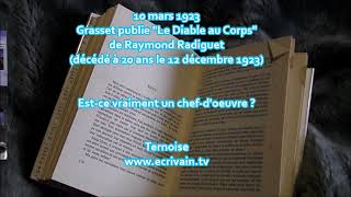 10 mars 1923 Grasset publie Le Diable au Corps de Raymond Radiguet Estce vraiment un chefdoeuvre [upl. by Barhos]