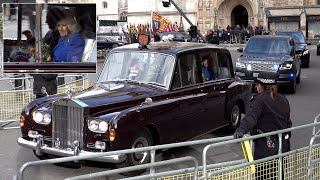 King Charles Queen Camilla and other VIPs in their motorcades 👑 🚓 [upl. by Karena]