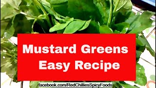 Mustard Greens Easy Recipe How To Make Sarson Ka Saag Mustard Greens Vegan RecipeSorisha shak [upl. by Shulamith969]