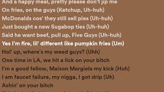 Ski Mask The Slump God  Faucet Failure Lyrics [upl. by Eehsar]