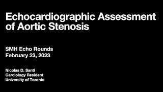 Echocardiographic Assessment of Aortic Stenosis [upl. by Ameg]