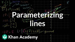 Parametric representations of lines  Vectors and spaces  Linear Algebra  Khan Academy [upl. by Aksoyn]