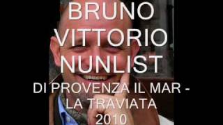 Bruno V Nunlist  DI PROVENZA IL MAR  LA TRAVIATA  Verdiwmv [upl. by Volding]