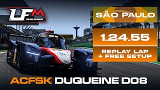 ACFSK Duqueine D08 LMP3  INTERLAGOS  12455  SETUP  REPLAY  LFM ASSETTO CORSA [upl. by Oilisab]