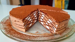 Irresistible Chocolate Crepe Cake Recipe without Baking 🎂🍫Chocolate Lovers Dream [upl. by Agni347]