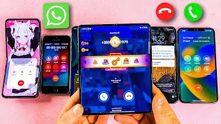 Huawei  Z Flip  iPhone  Z Fold  Xaomi Incomig Call  WhatsApp Group iPhone XS Max Outgoing Call [upl. by Brendon]