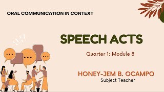 SPEECH ACTS [upl. by Bay168]