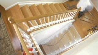 How to install wood on stairs  StareCasing Installation Training [upl. by Pogah]