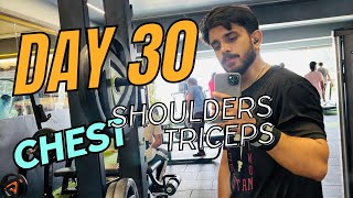 Day30 of Workout Challenge of 100 Days  Chest Shoulders amp Triceps [upl. by Damales]