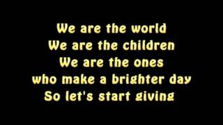 Lyrics  Michael Jackson We Are the World [upl. by Lienhard]